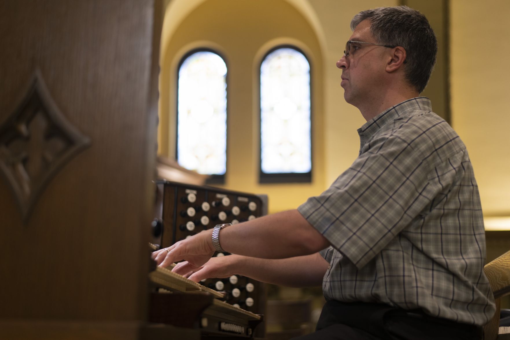Andrew Peters, minister of music at Second Presbyterian Church